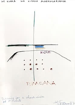 Tumoana - Drawing for a Church Window at Mitimiti