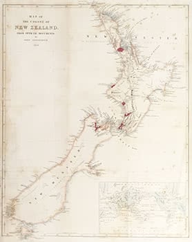 Map of the Colony of New Zealand from Official Documents, 1844