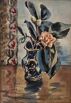 Japanese Vase with Camelias