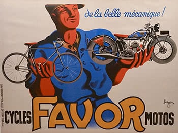 Cycles Favor Motos Poster, 1937