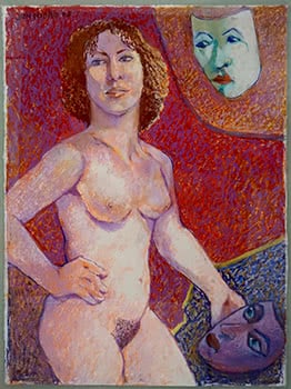 Standing Nude with Masks