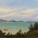Auckland Harbour from the J H Upton Residence, 'Okaha', St Mary's Bay