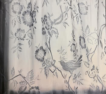 Lace Curtain with Bird