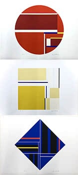 Untitled Yellow, Red Tondo, Blue Diamond