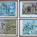 Peter McIntyre's War Paintings: Convoy Under Shellfire at Sidi Rezegh; Infantry Patrol in Italy; Kiwis
