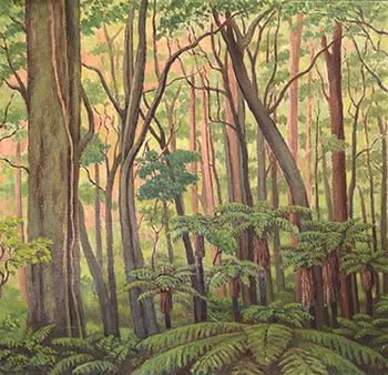 In the Bush NZ (From a sketch made at Pelorus bridge 1944)