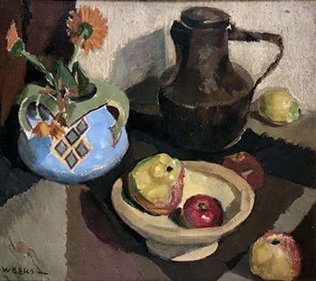 Still Life with Fruit and Blue Pot
