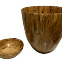 Spalted Red Maple Bowl & Red 'Leopard' Maple Large Vase
