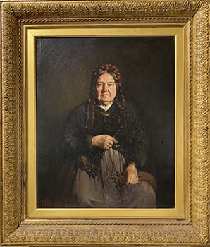 Portrait of a Woman Knitting