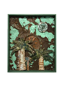 Image (Palm trees, green frame)