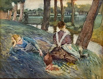 Young Girls by a River