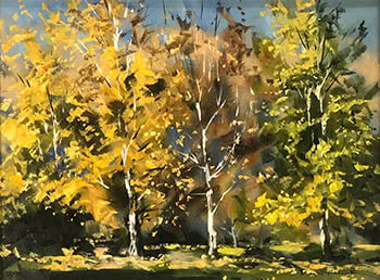 Yellow to Green Birches, Speardale Speargrass Flat, 1995