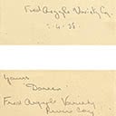 Colin McCahon & Fred Argyle signatures