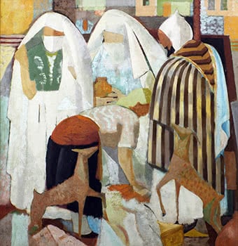 Figures in a Market Place, Morocco, 1926