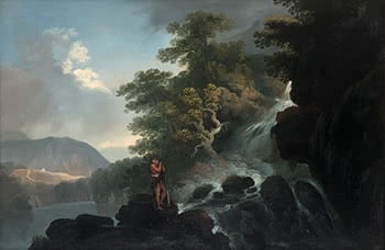 A Maori Before a Waterfall in Dusky Bay, 1777
