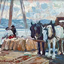Wharf Scene with Horse and Wagon at Concarneau