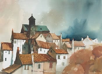 European Village Scene