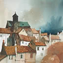 European Village Scene