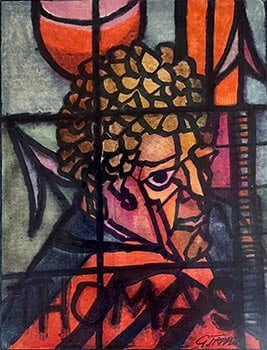 Apostle -"Thomas"- stained glass window design, Ohaeawai