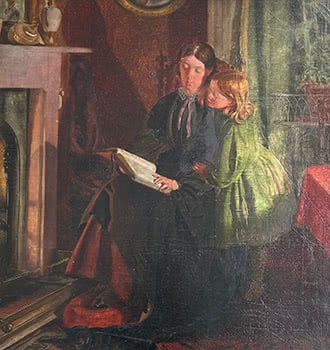 The Reading, The Artist's Wife and Daughter. Together with three landscape studies by the artist