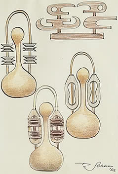 Untitled - Three Gourds with Handles