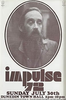 James K Baxter Impulse 72 Speaking Tour Poster