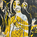 Nude Study, Yellow/Black c.1970