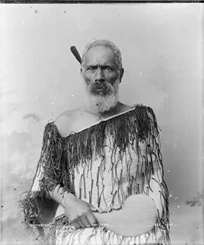 Maori Man Wearing Korowai