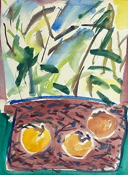 Persimmons on Cloth, 1969