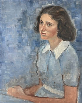 Girl Seated in Blue