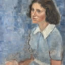 Girl Seated in Blue