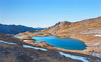 Last Snow, Farewell Paratitahi Tarns, Nelson Lakes National Park, NZ