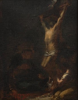 The Crucifixion, after Prud'hon, Louvre Gallery, Paris 1897