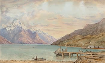 Lake Wakatipu, from Queenstown, looking towards Walter Peak New Zealand