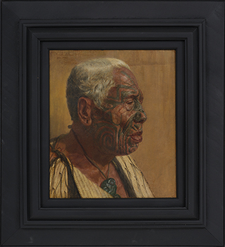 Portrait of Tumai Tawhiti, Chieftain of the Ngati Iwi Ngati Te Akau