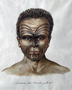 Portrait - Ngatimara Tribe. Hauraki Gulf 1847