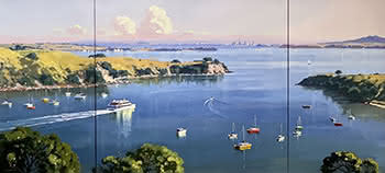 Auckland Harbour from Matiatia, Waiheke island