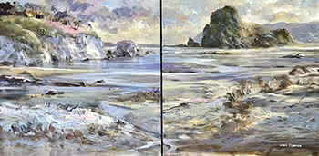Waiomoko River, Whangara, Gisborne - Diptych